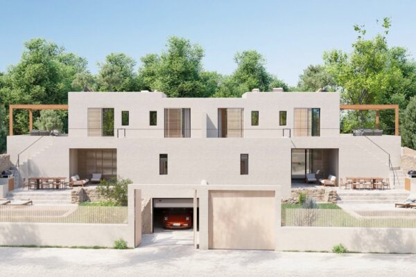 Neue luxuriöse Doppelhaushälfte, 500 Meter vom Meer entfernt