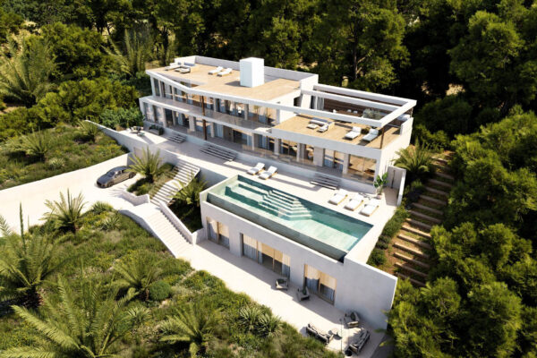 Contemporary sea-view villa with sunset views in Cala Salada